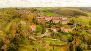 Photo aérienne du village de Montesquiou